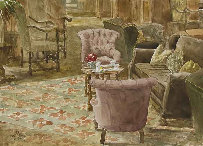 Afternoon Tea Chip Holton Watercolor